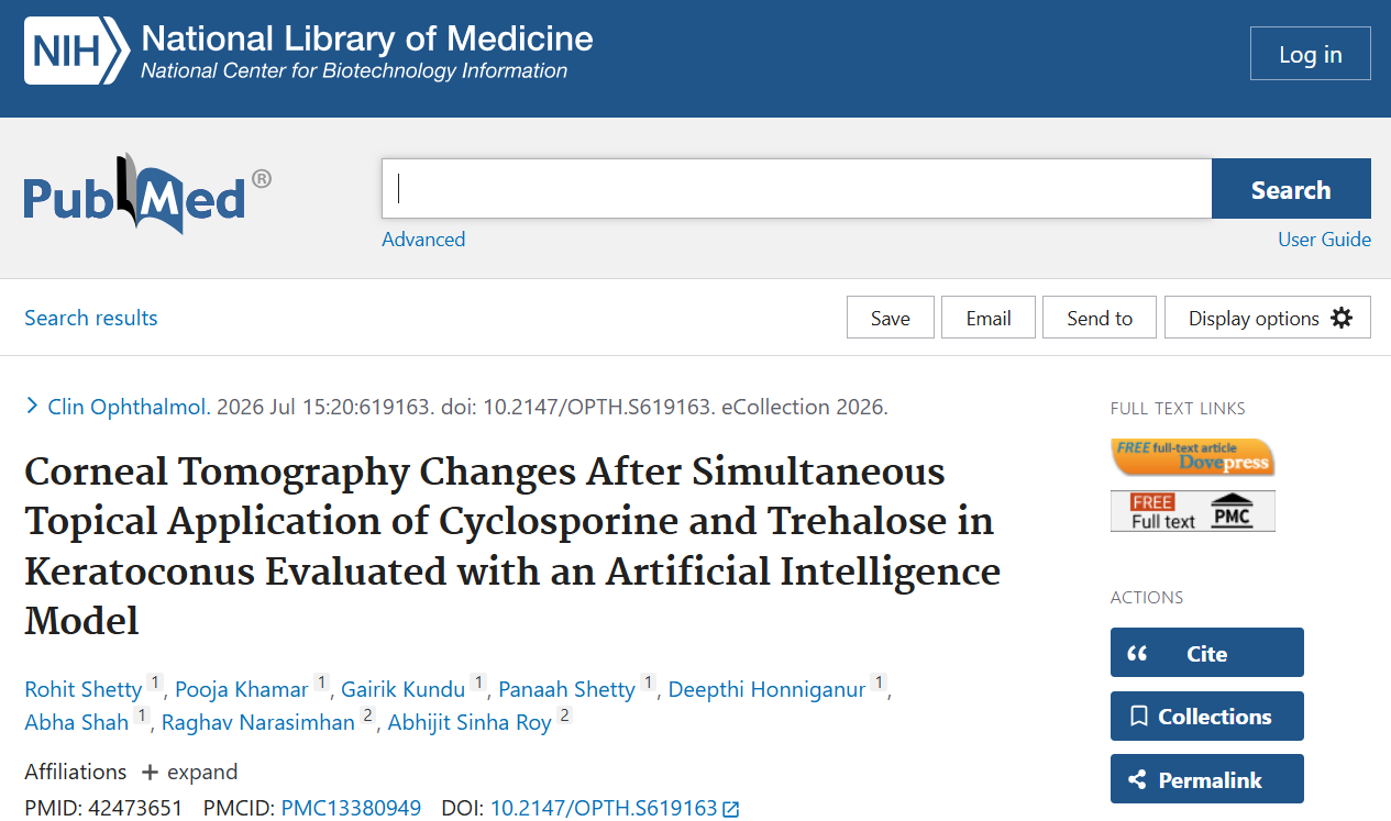 Corneal Tomography Changes After Simultaneous Topical Application of Cyclosporine and Trehalose in Keratoconus Evaluated with an Artificial Intelligence Model
